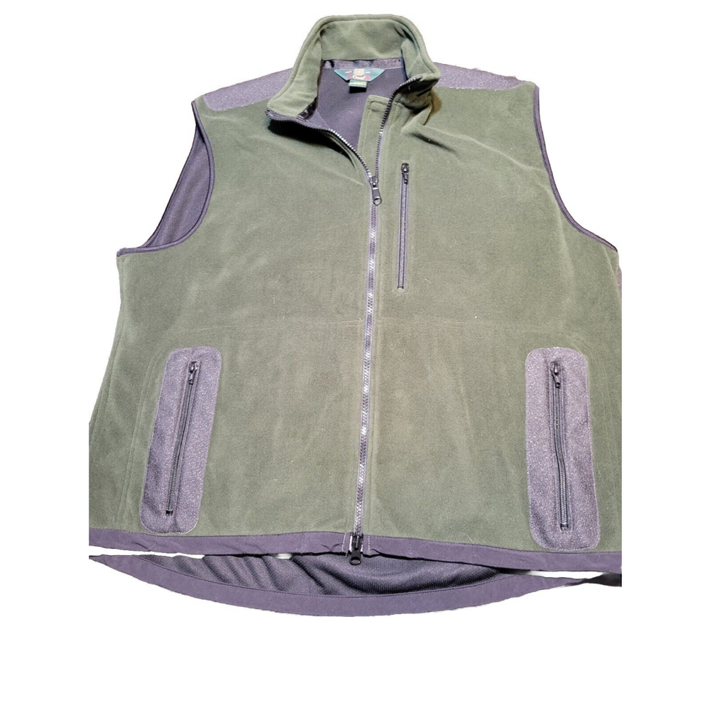 Orvis Shooting Fishing Hunting Fleece Vest Green Men ’s Size L